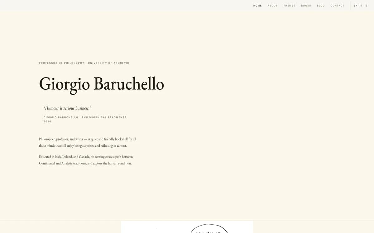 Landing page of giorgio.sumarhus.com