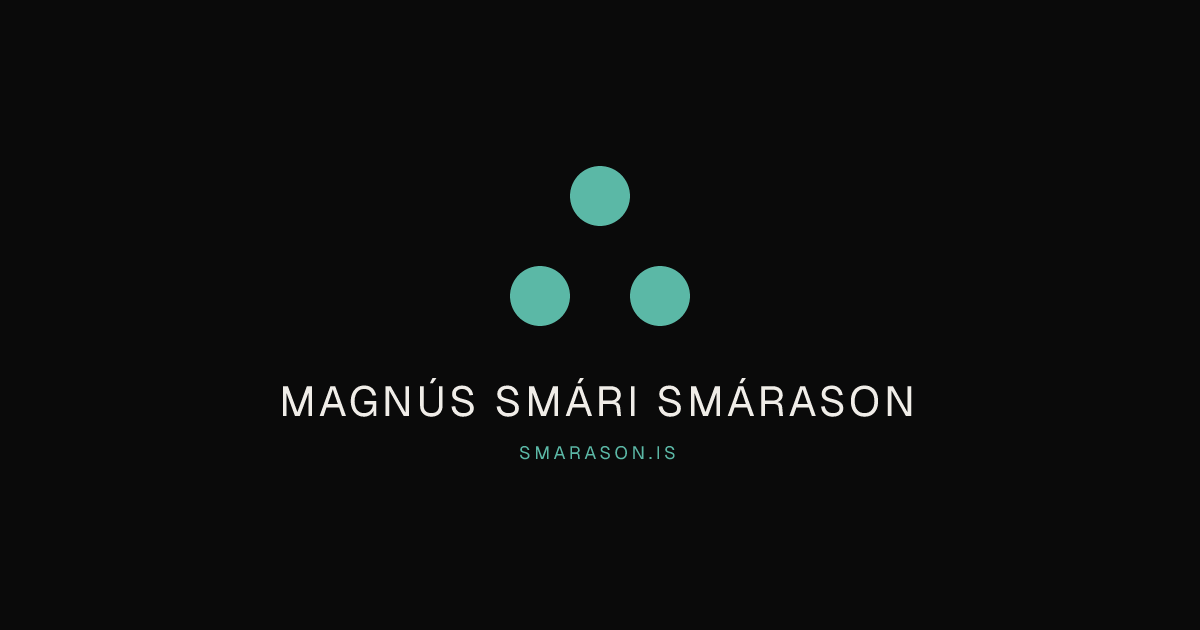 Aðföng – Magnús Smári Smárason
